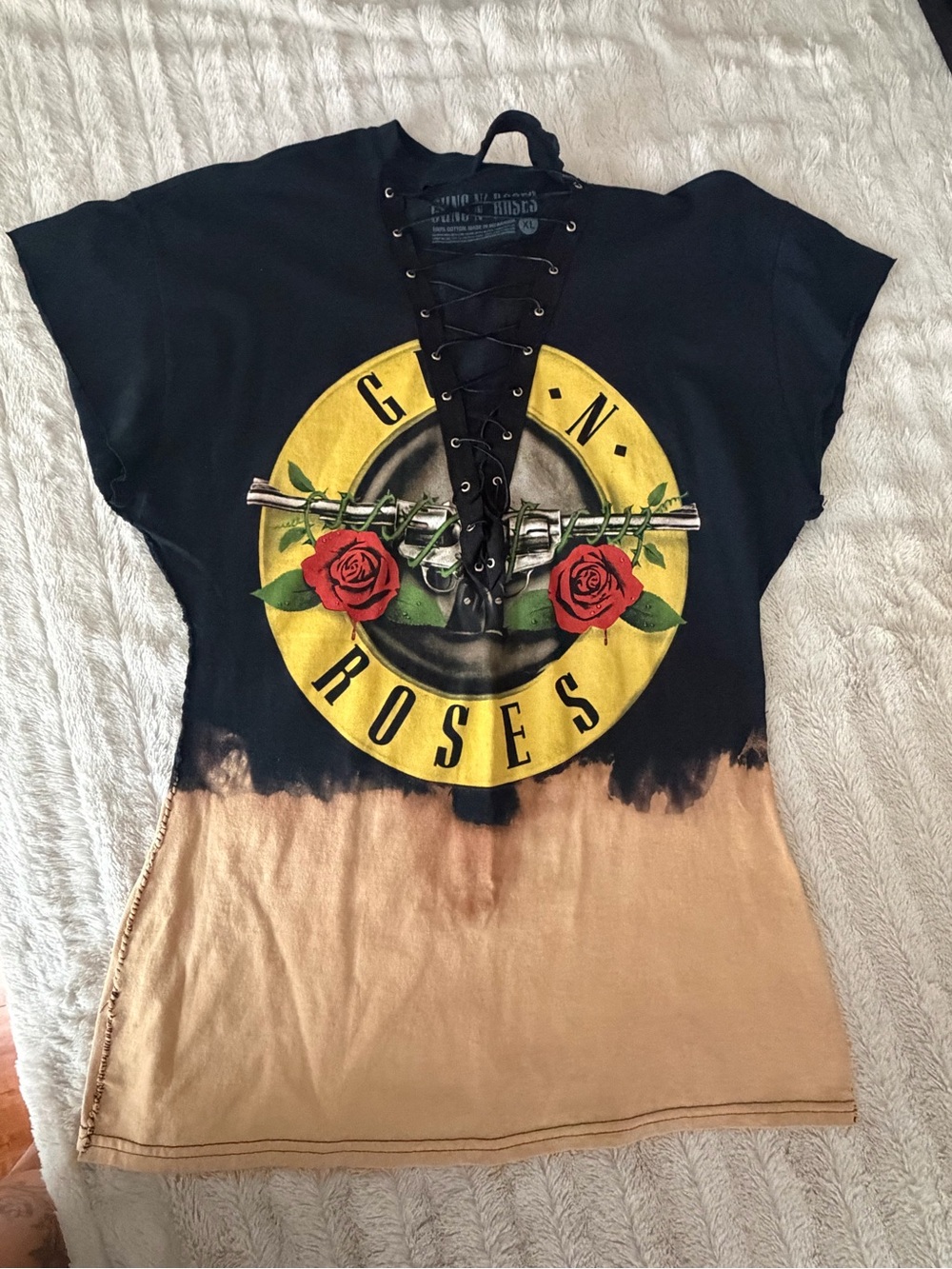 Reworked Guns n Roses T-shirt dress